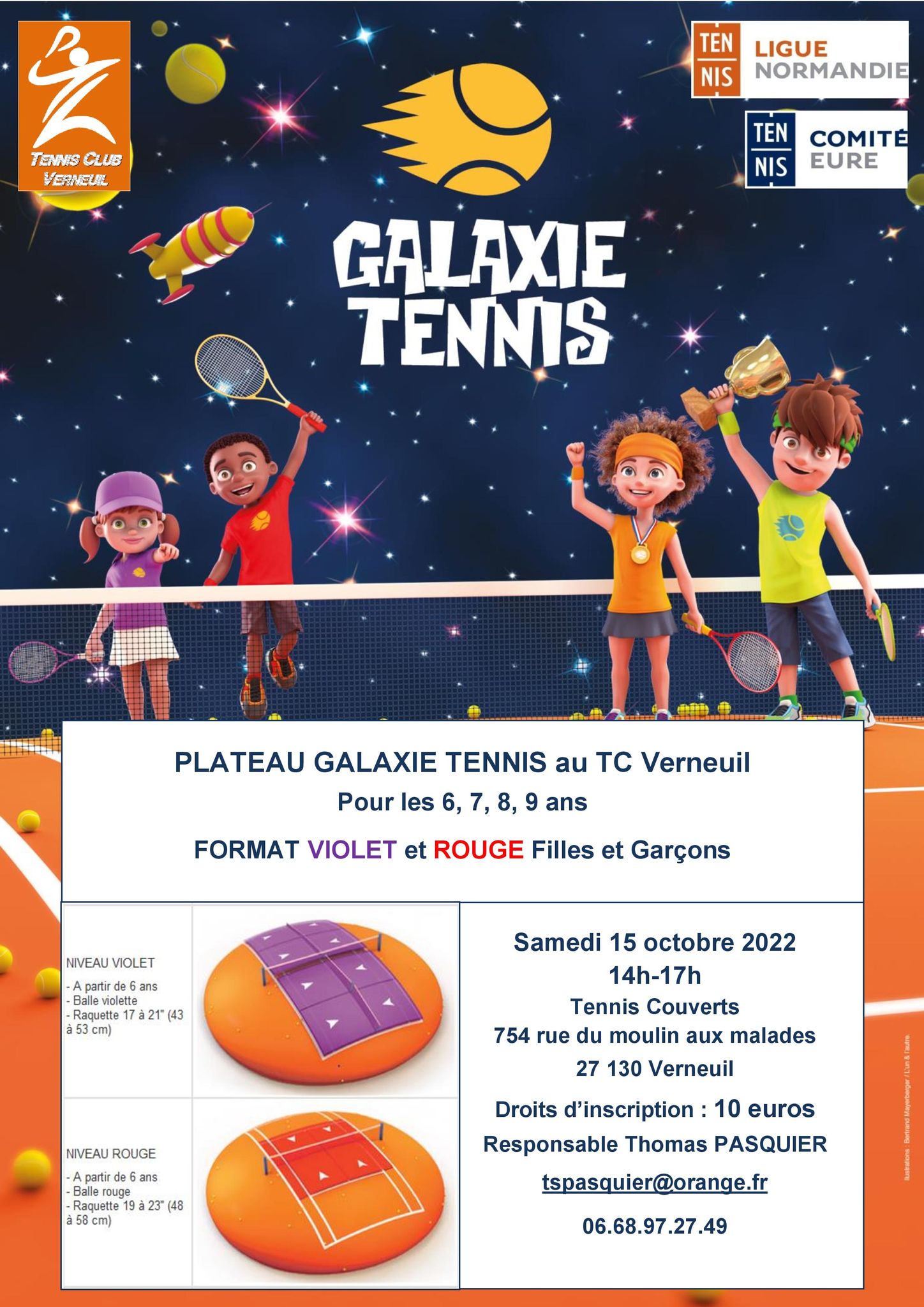 Lire la suite à propos de l’article Tournoi Galaxie Violet/Rouge Filles et Garçons de 6 à 9 ans