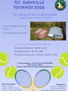 Lire la suite à propos de l’article Rappel tournoi du TCI Damville : Inscrivez-vous